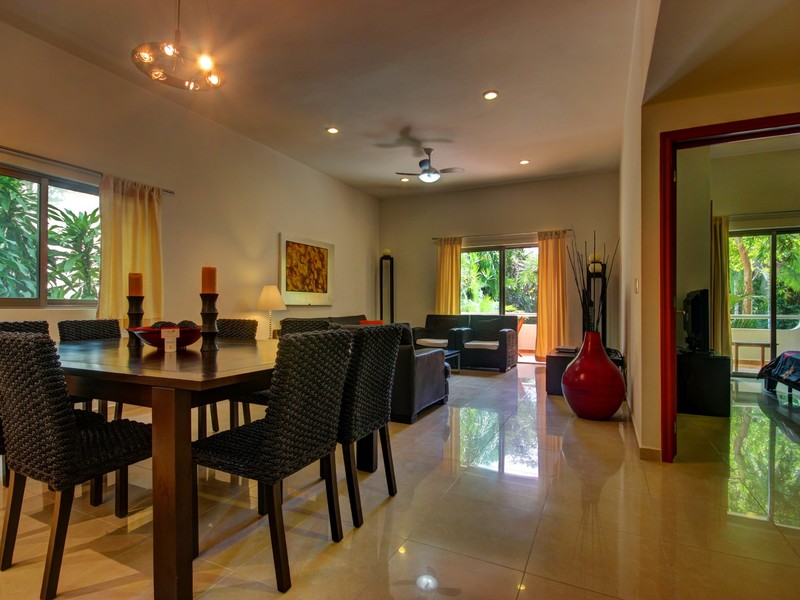 Palmar del Sol 1 recámara vista al jardín